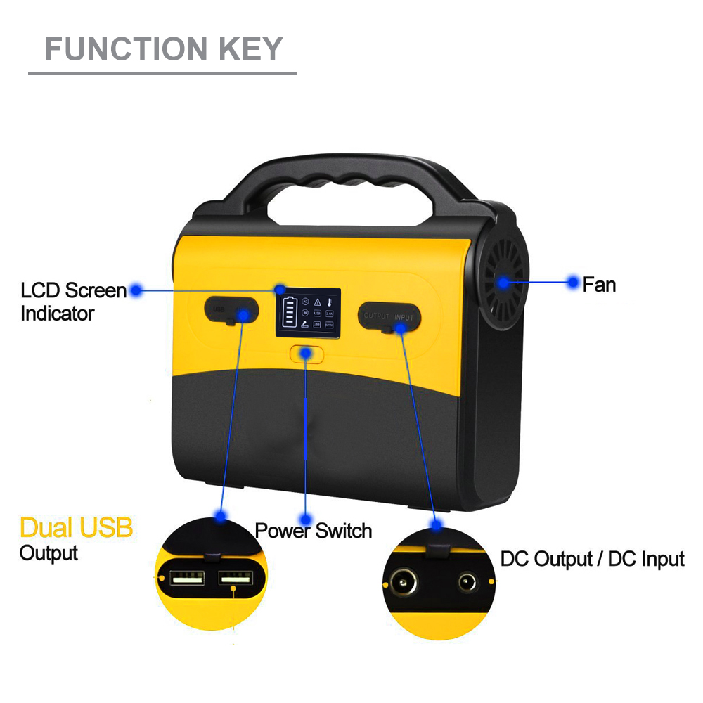 Portable Solar Power System Lithium Battery Solar Generator for Home