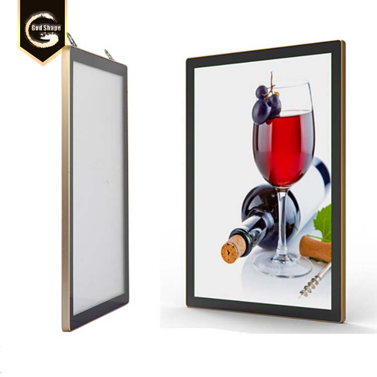 Wall Mounted Sign Aluminum Profile Single Side Square Led Light Box