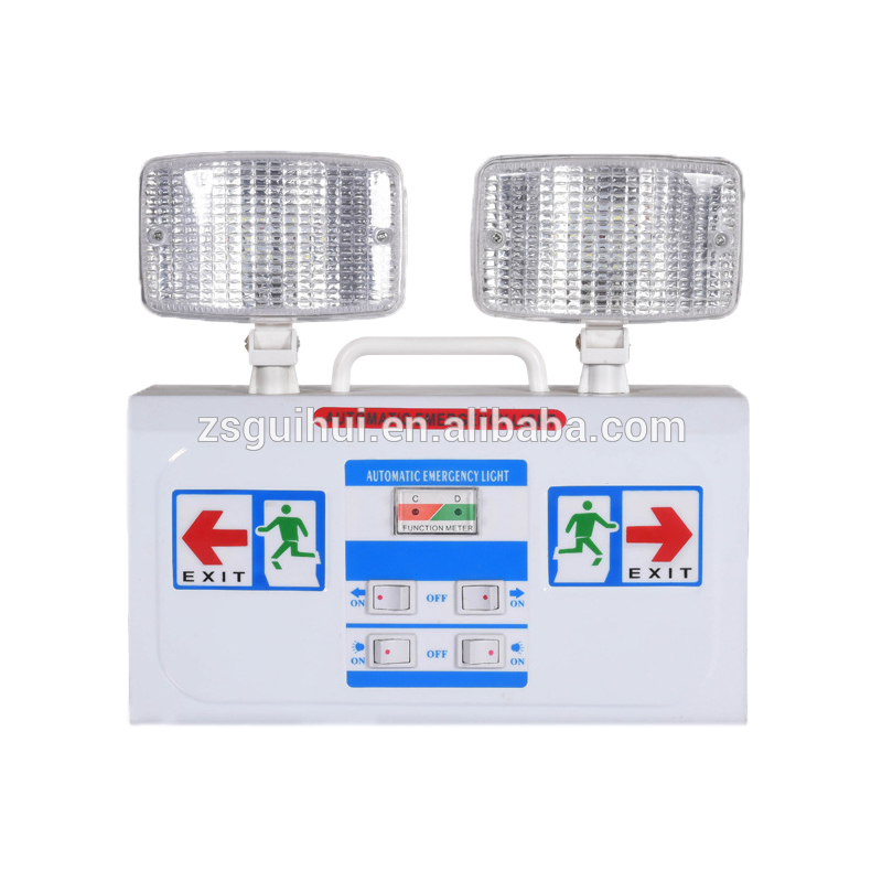 Two spot head LED rechargeable led emergency light for hotel home offices buildings