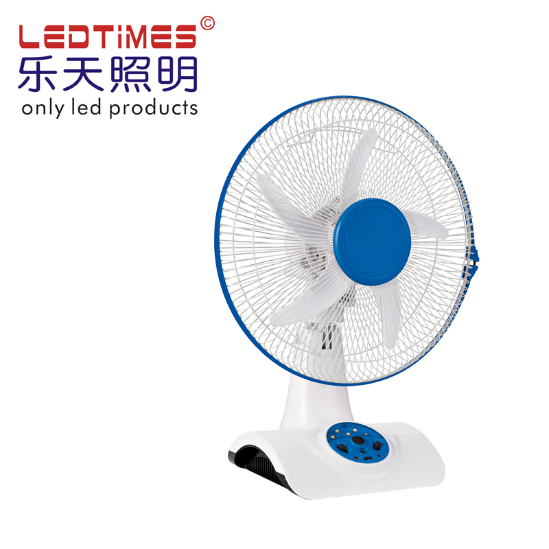 12 inches AC/DC operated 2-speed rechargeable Fan with USB port