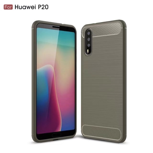 New Arrival Carbon Fiber Tpu case for HUAWEI P20 brushed tpu soft cover for HUAWEI P20