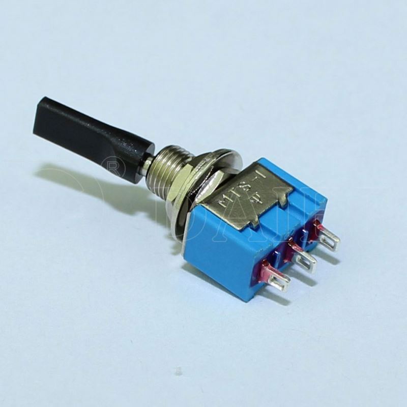 MTS-102-E1 3PIN ON-ON Mini Toggle Switch with Plastic Flat Handle