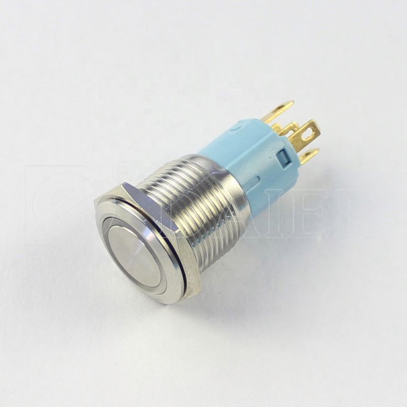 Home Application Use Waterproof 16V Ring Lighted Push Button Starter Switch