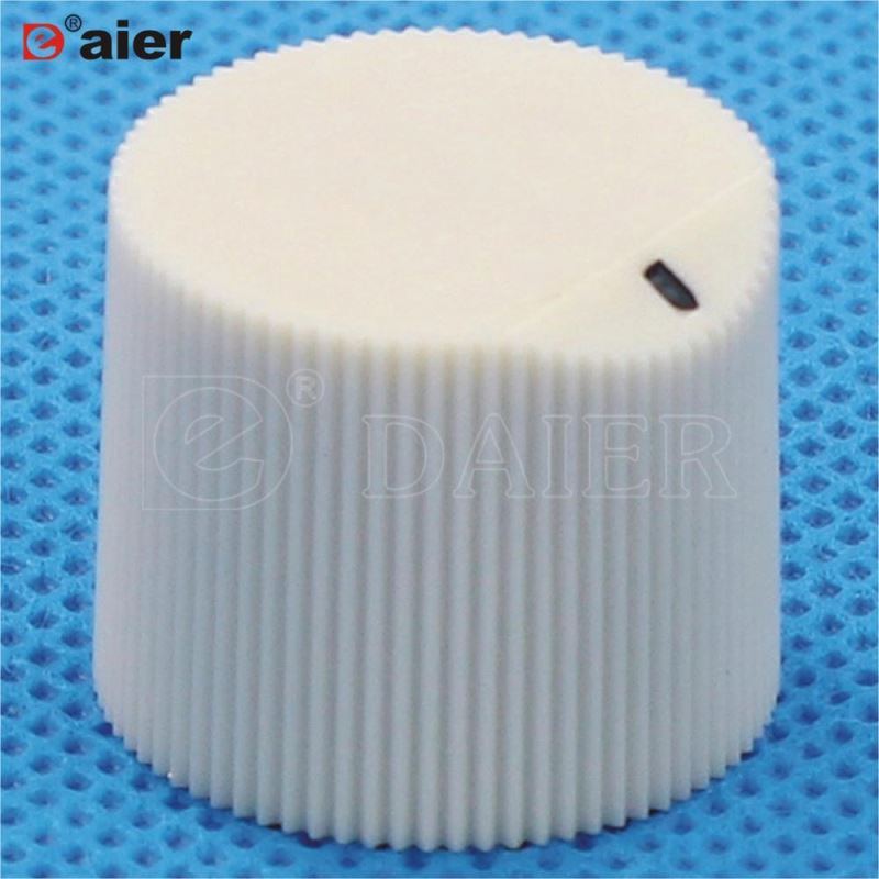 KB19-16 White Knurled Tone Volume Knob Guitar Slide Potentiometer Knob