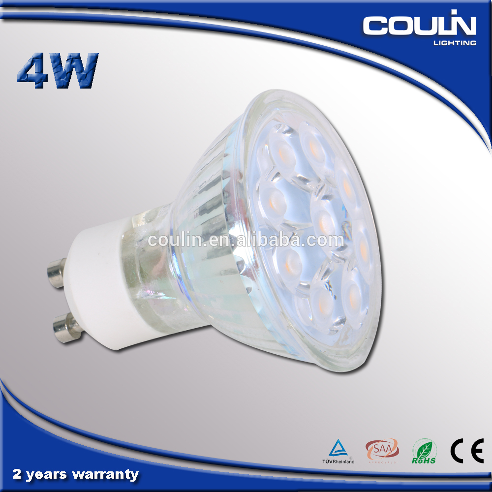 Coulin 4W Spot LED Encastrable, Glass Cup MR16 LED Bulb,dimmable GU 10 LED