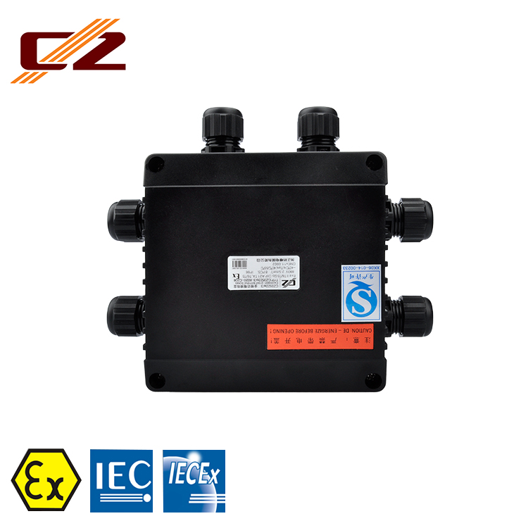 IECEX and ATEX Certified 6 Ways Industrial Full Plastic Explosion-proof Junction Box With Terminal