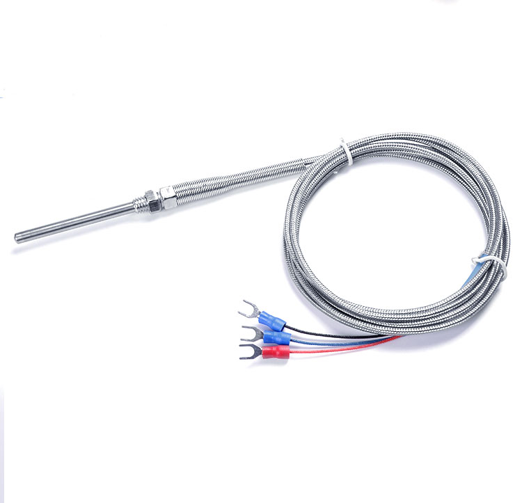 2M Stainless Steel RTD PT100 Temperature Sensor Probe Thermal Thermocouple Tester Detector M8 Thread Industrial Sensor