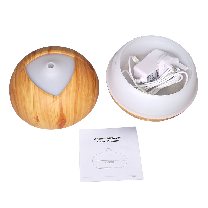 300ml Cool Mist Humidifier Ultrasonic Aroma Essential Oil Diffuser for Office Home Bedroom Living Room Study Yoga Spa - Wood Gra