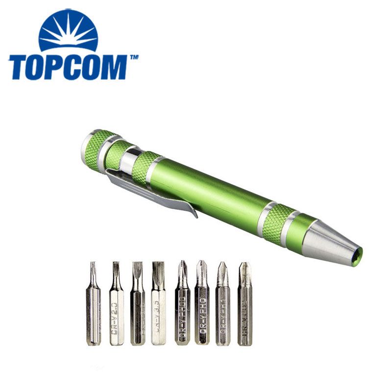 Multicolor aluminum alloy led light tool pen light with screwdriver