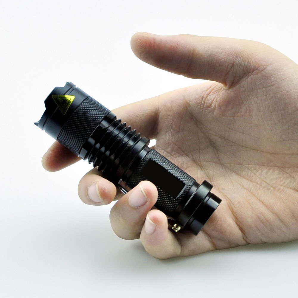 Aluminium Zoom UV LED Torch Light Flashlight SK68 Mini Portable UV Taschenlampe for Forgery Stone Detecting