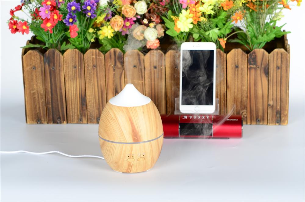 China Factory Direct Sale 300ml Aroma Diffuser for Wood Grain Auto Shut-off Cool Mist Humidifier