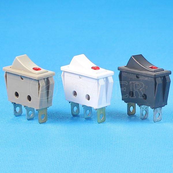 3PIN T125 Electrical Rocker Switch SPST With 12V Dot Illuminated