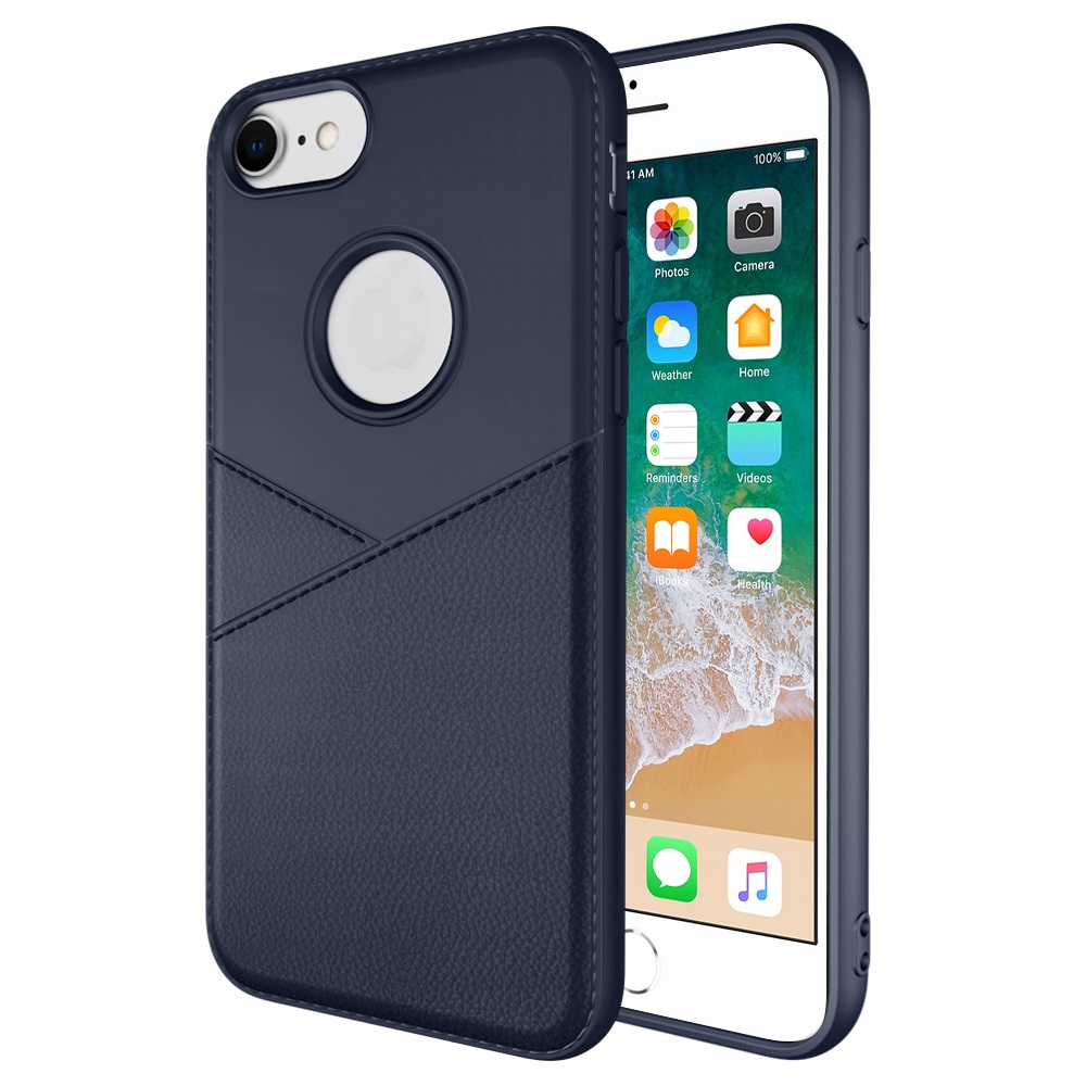 Slim Business Style Leather Pattern Case for iPhone 6 7 8 plus Soft TPU Cover