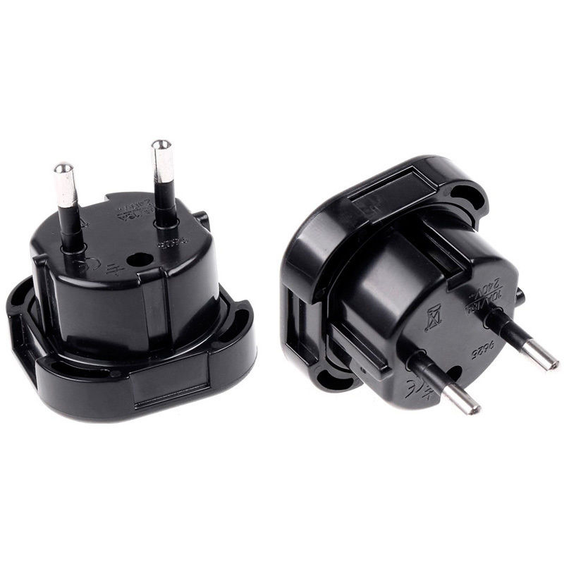 New Universal Travel UK to EU Euro Plug AC Power Charger Adapter Converter Socket Black Power Plug Adaptor Connector