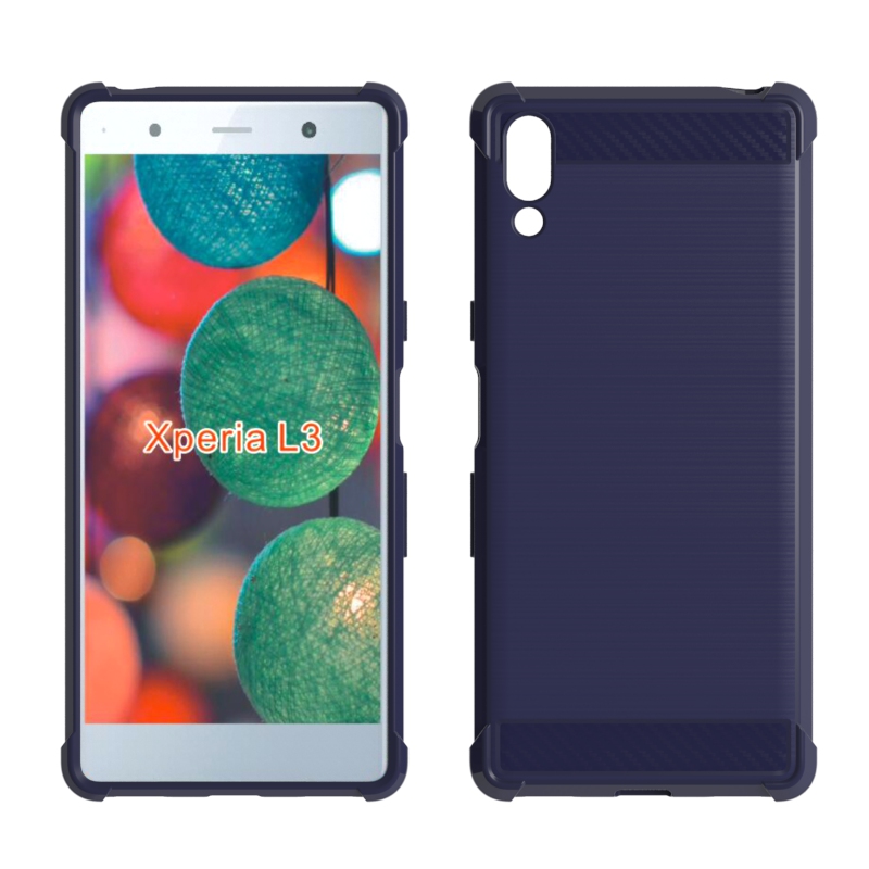 newstyle Carbon Fiber Cover soft Tpu Brushed case For Sony Xperia L3
