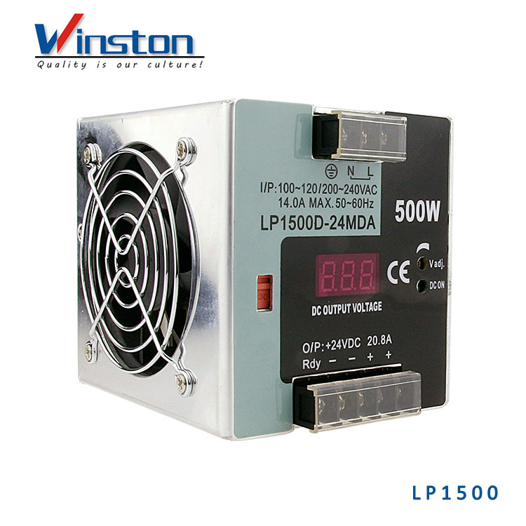 Factory Dinrail LP1500D 500W 12V 24V AC DC Power Supply Unit