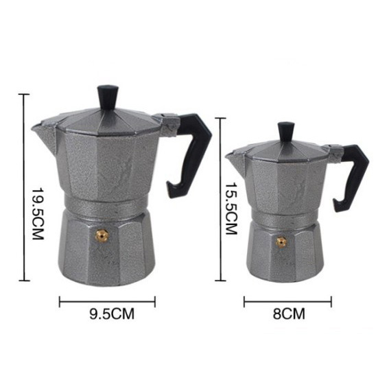 Aluminum Spray Paint Italy Stove Top Moka Coffee Kettle Pot