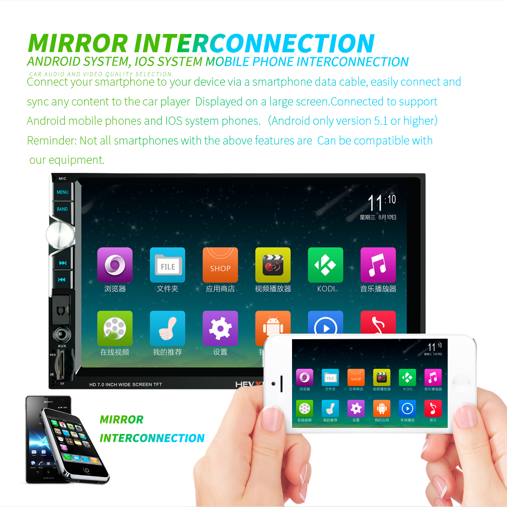 Universal 7inch touch screen user manual car mp5 player 2din MP5 car dvd player with bluetooth car radio