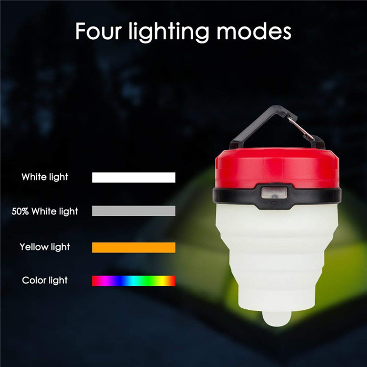 Goldmore ABS+Transparent Silicone Auto-Color Changing portable portable LED camping lantern for tent /camping