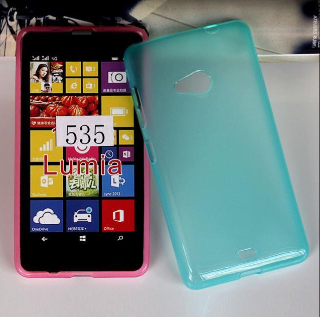 Mix colors Jelly soft wave TPU cover Case for Nokia Lumia 535