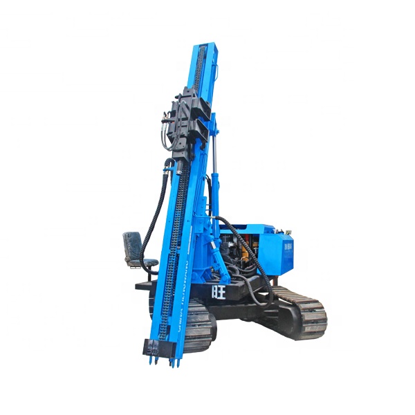 crawler mounted diesel hydraulic photovoltaic pile driver machine