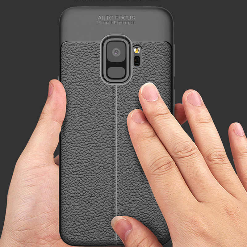 Back Cover For Samsung S9 /S9+ For galaxy S9 /S9+ Litchi pattern Shockproof Soft TPU case