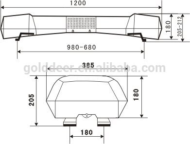 47 12V Car Automotive LED Light bar with speaker (TBD06126)