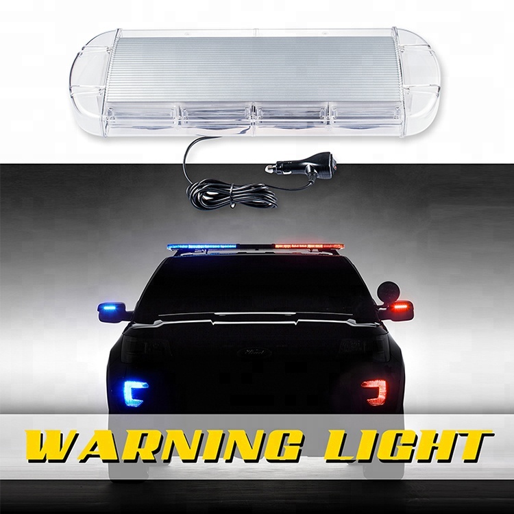 DC12V 24V Aluminum housing rotating strobe amber led mini warning lightbar with magnetic base