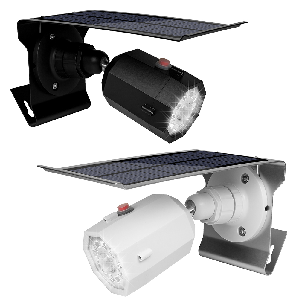 2018 LED PIR Detector Solar Security Lamp Solar Spot Light Motion Sensor Floodlight Outdoor Lighting for Garden Yard White Black