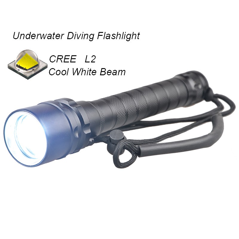 3* L2 High Performance LED Underwater Flashlight 3000Lumens Scuba Diving Equipment