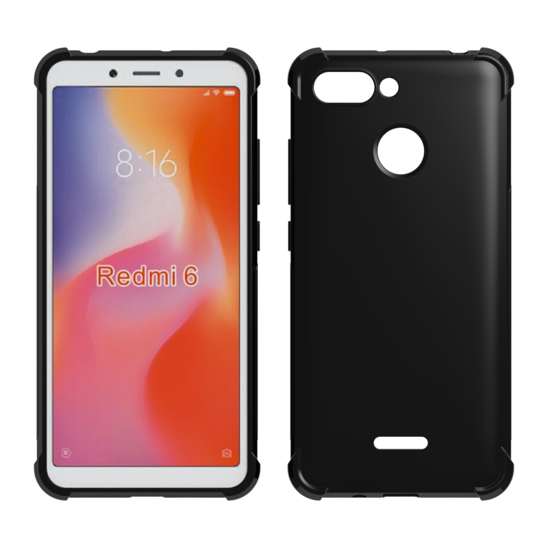 Transparent Shockproof soft Tpu cover case clear case For Xiaomi Redmi 6