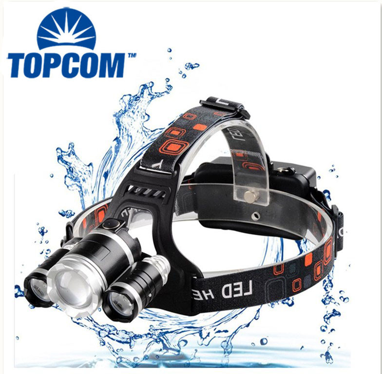 18650 Battery DC Charger Head Torch Waterproof High Power XML T6 90 Rotatable Head Headlamp