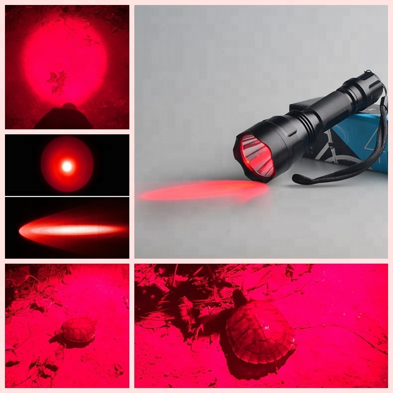 Waterproof C8 XPE Led Hunting Torch White/Red/Green Night Hunting Flashlight