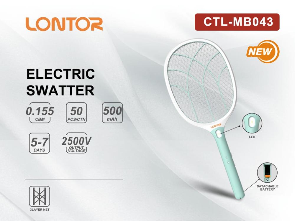 LONTOR rechargeable electric mosquito swatter            CTL-MB043