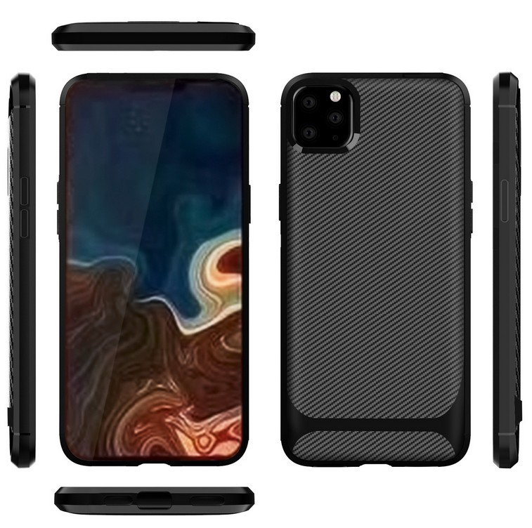 Carbon Fiber Back Cover For Samsung Galaxy A70 Black TPU Phone Case