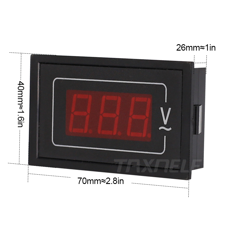 DL85 Digital Voltmeter AC80-500V  Voltage Meter Detector  LED Voltmeter Panel Meter Red For Electromobile Motorcycle Car