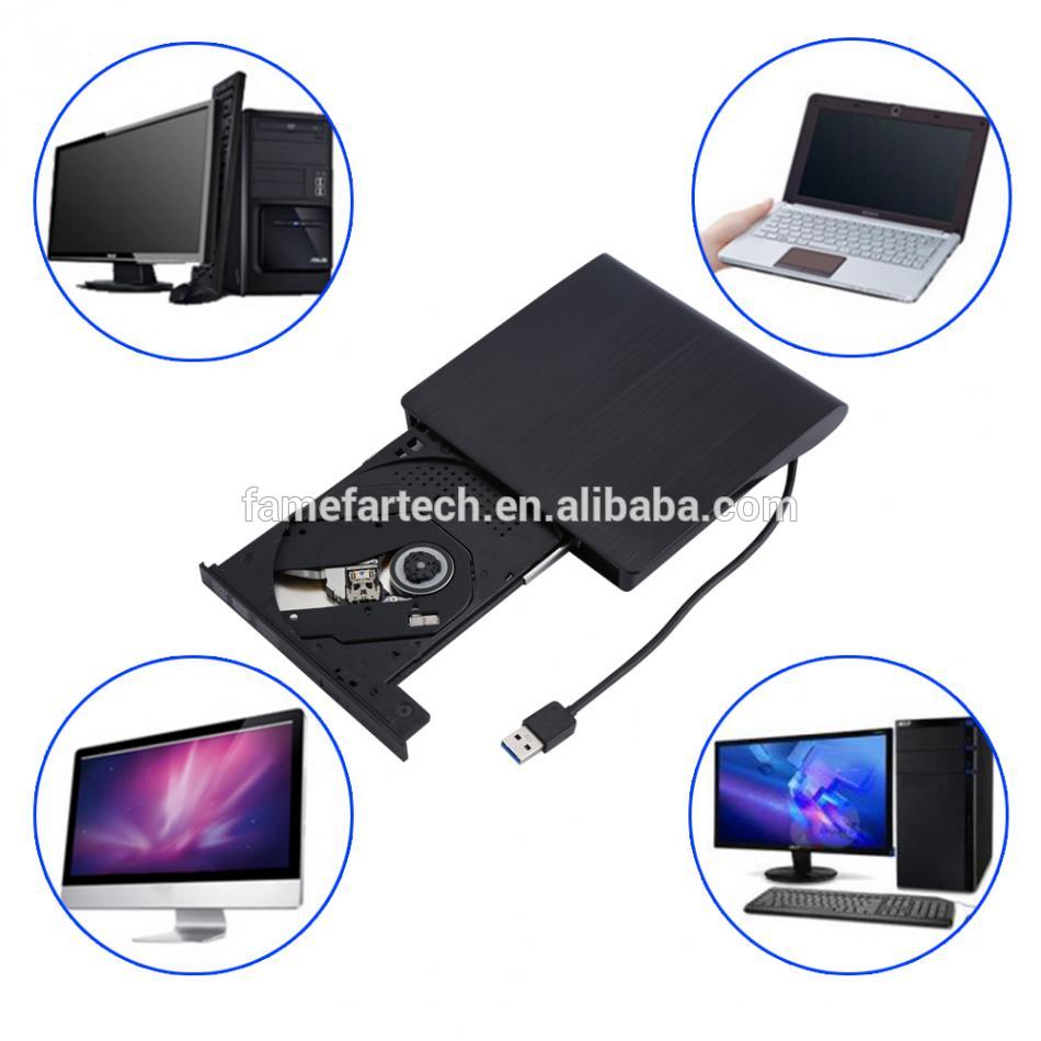 USB 3.0 External DVD/CD Drive Burner Slim Portable Driver For Notebook MacBook Laptop Desktop External Optical Drives