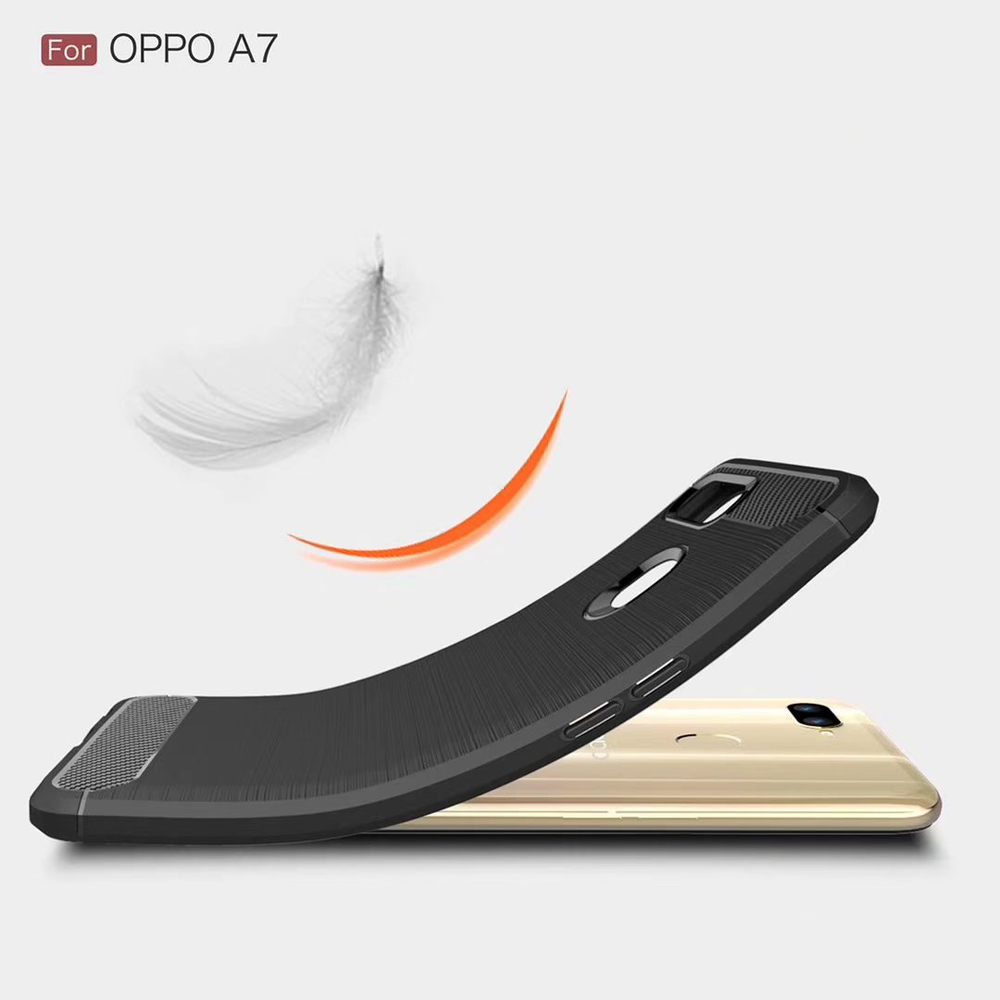 Carbon Fiber Tpu case For OPP O A7 Soft CF Cover