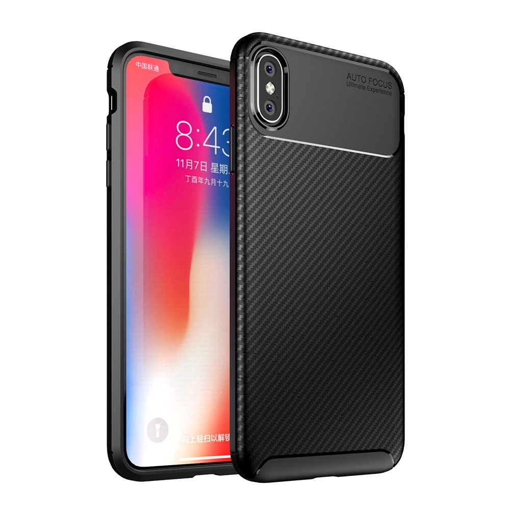 New Premium Shock Protection Carbon Fiber Skin TPU Silicone Case For iPhone XS XR XS Max