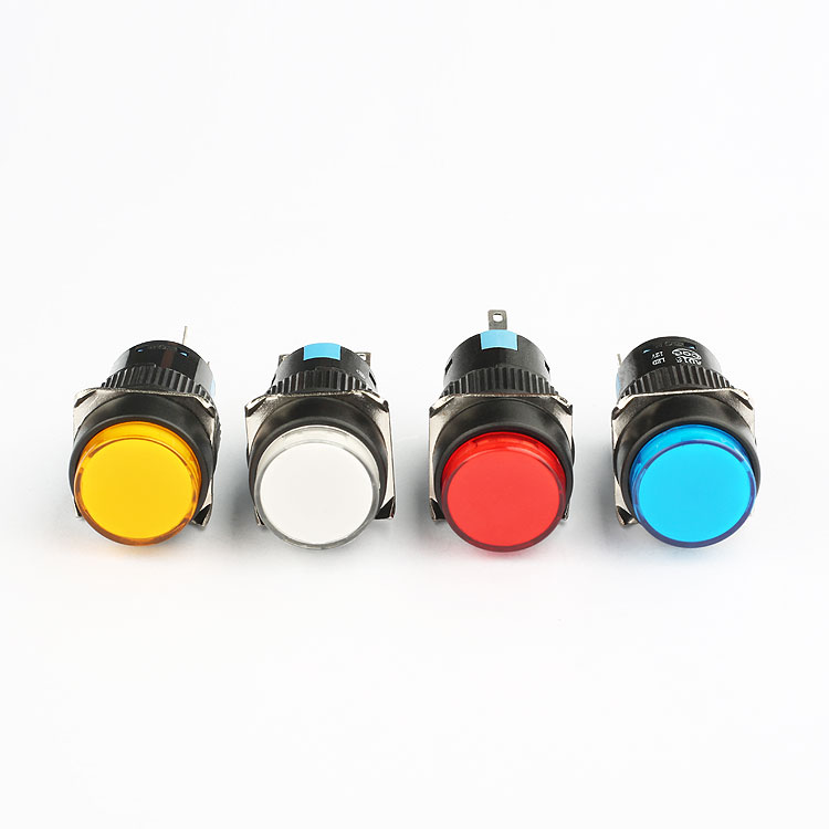 green tactile led illuminated 16a 250v push button switch