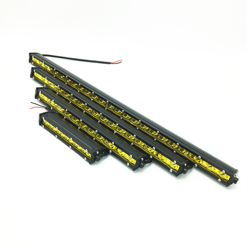 18w 36w 54w 72w 90w Single Row White Yellow Led Light Bar Offroad Work Driving Lamp Spot Foglight Fog Bulb Off Road Auto 12V 24V
