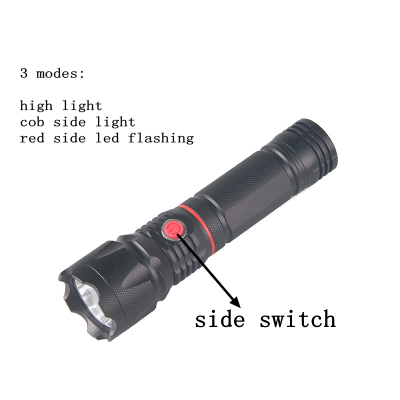 XPG Q5 LED Super Bright High Lumen Hidden COB Lantern Side Marker Light Magnetic Base LED Flashlight Torch