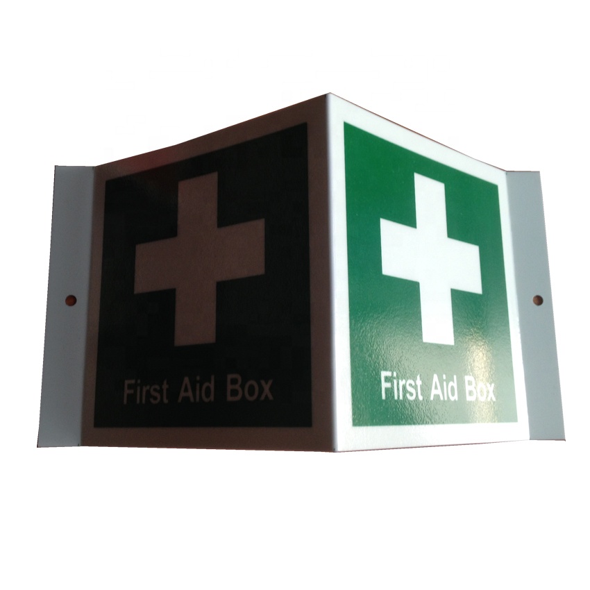 High visibility reflective caution sign first aid box self luminous sign