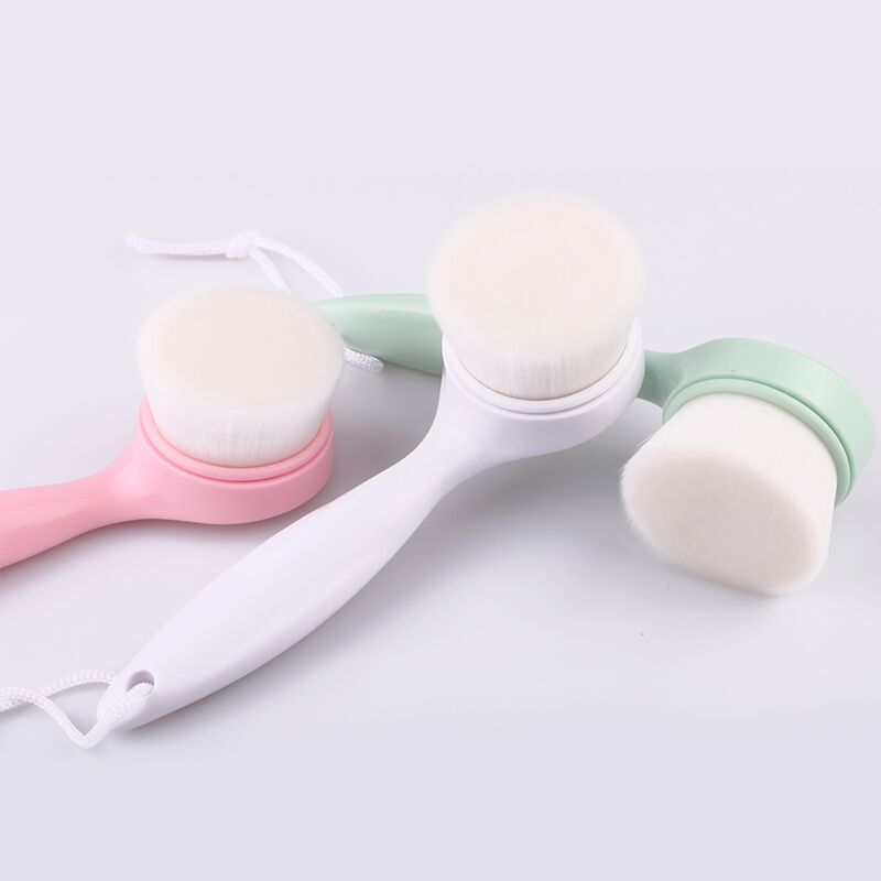 Facial Care Mild Fiber Oval Brush Makeup Cleansing Washing Brushes Beauty Long Handle Face Deep Makeup Maquiagem Face Clean