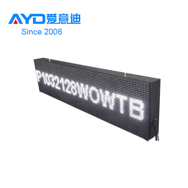 P10 32*128 Dots Outdoor Use Single Side Programmable Single Color LED Advertising Display Board WIFI/ PC Control