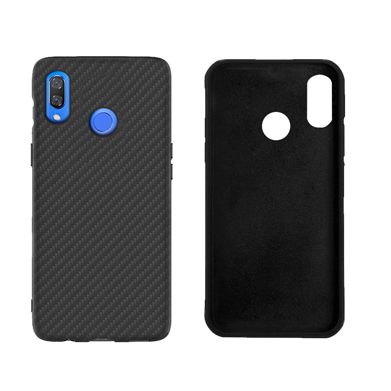 Matte Finish Carbon Fiber Textured Light Thin Shock Absorbing Bumper Skin hard case For Huawei Nova 3 3i