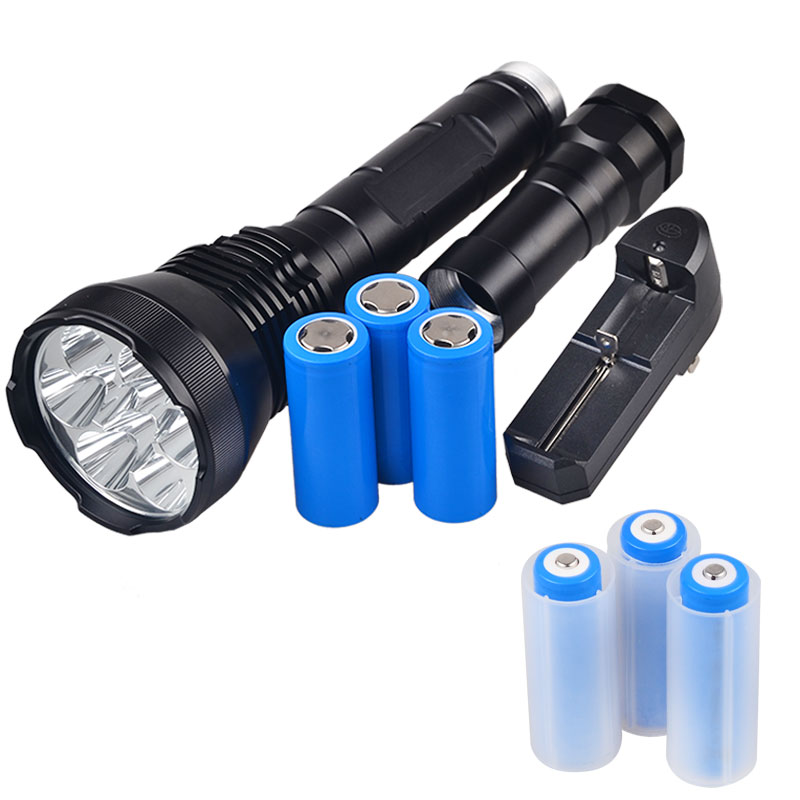 90W 10000LM XML T6 High Power LED Torch Flashlight for Tactical outdoor Activities