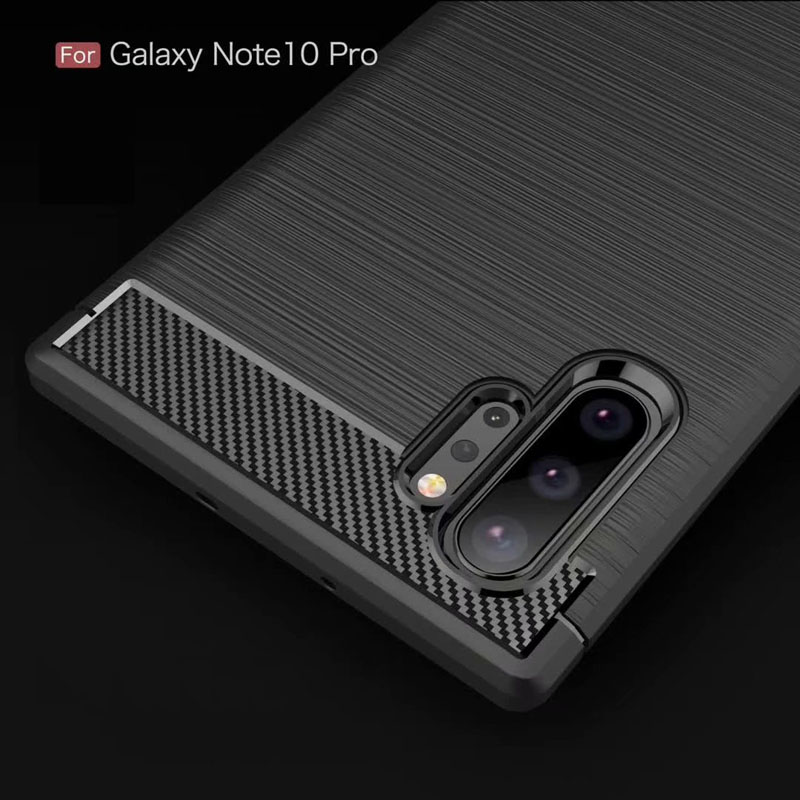 New Arrival Shockproof Carbon Fiber Case Cover for Samsung galaxy Note 10 Pro TPU+PC case