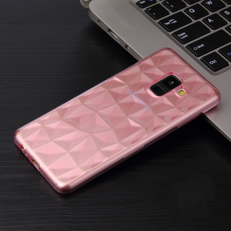 for Samsung galaxy A8 2018 case hot selling soft diamond pattern crystal TPU case phone cover