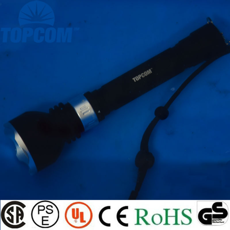 390 395nm UV Lamp LED Submarine Diving Flashlight Blacklight Underwater Torch